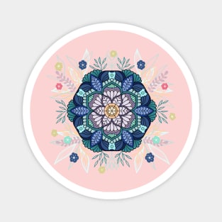 Floral mandala art Magnet